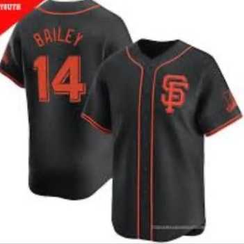 Men%27s San Francisco Giants #14 Patrick Bailey Black 2024 Black AlternateLimited Stitched Baseball Jersey Dzhi->san francisco giants->MLB Jersey